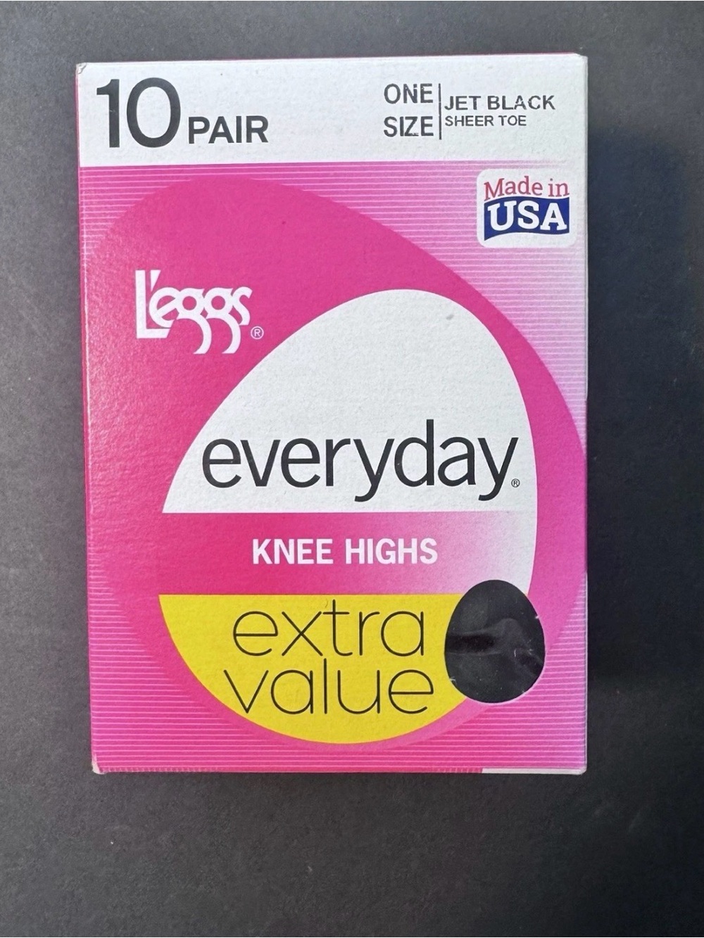 L'eggs Everyday Knee Highs - Jet Black (10 Pair)